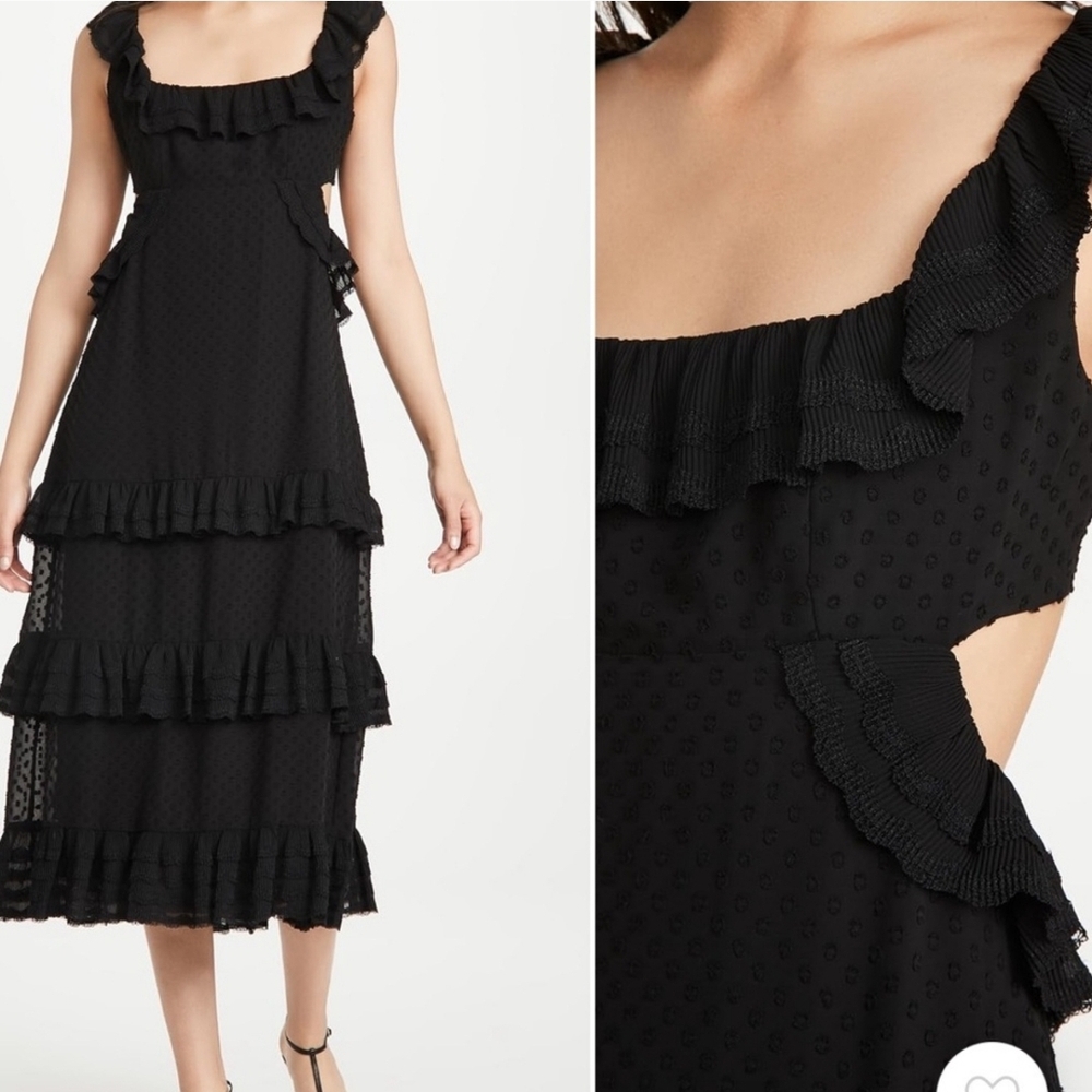 Elegant Black Ruffle Dress